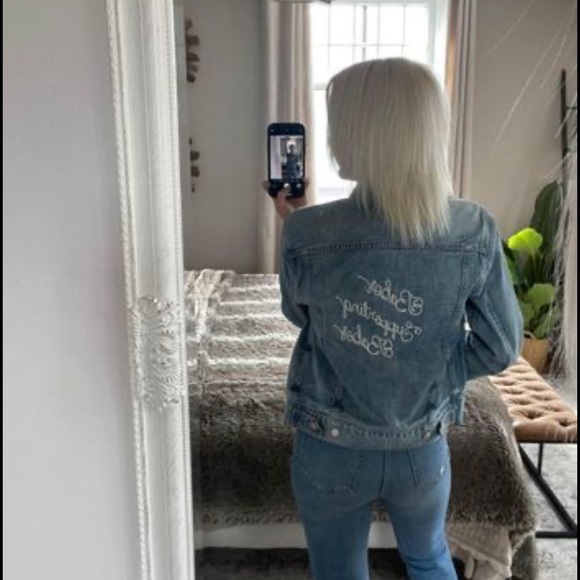 Babes Supporting Babes Blue Jean Jacket - Picture 3 of 4